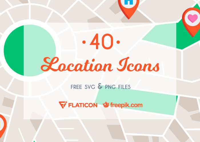 Free Map & Location Icon Set (40 Icons, SVG & PNG)