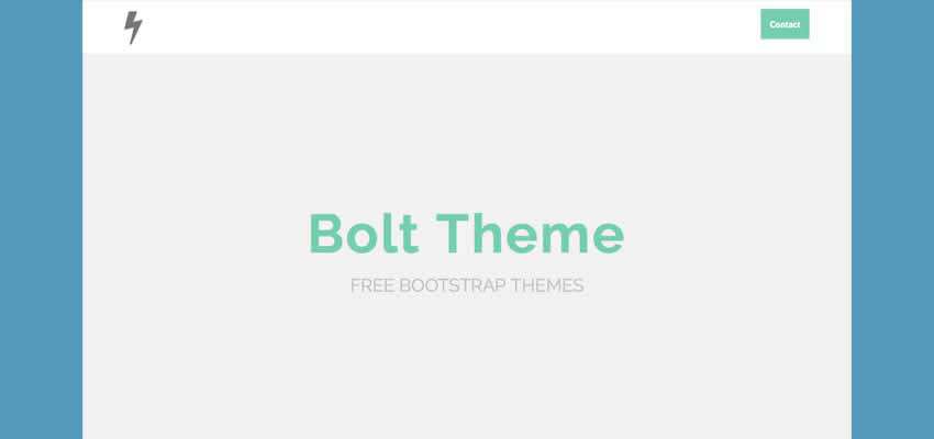 Bolt, plantilla elegante de una página, plana, sensible, enfoque libre, contenido, arranque
