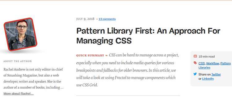 Pattern Library First: An Approach For Managing CSS