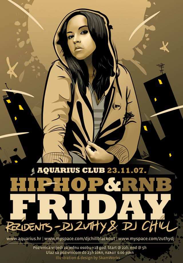 Aquarius Hip Hop and RnB Flyer Flyer