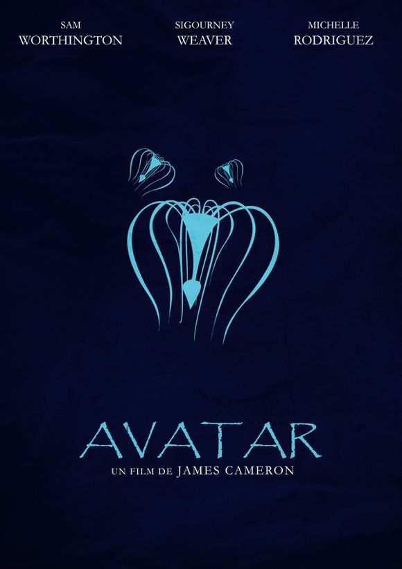 creative minimal movie poster of the Avatar film