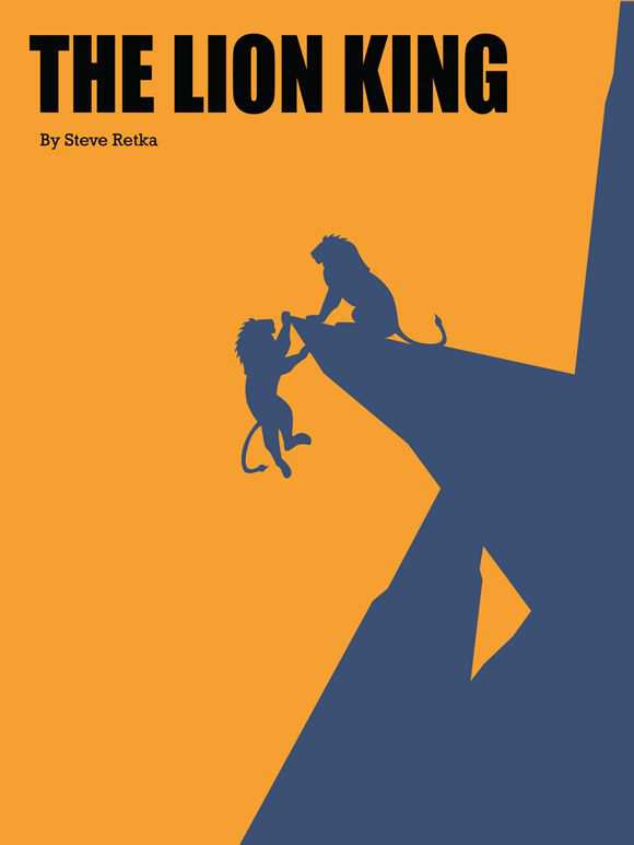 creative minimal movie poster of the The Lion King movie