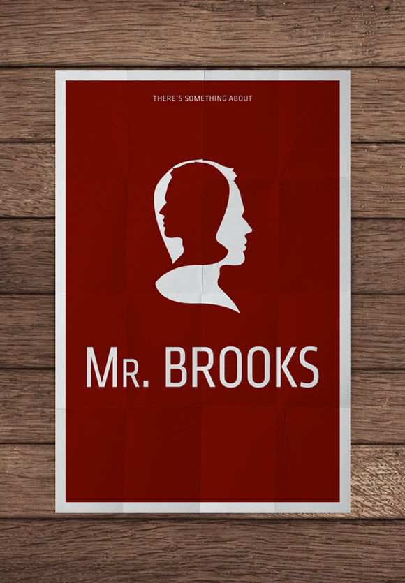 creative minimal poster of the Mr. Brooks movie