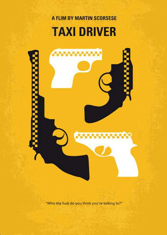 creative minimal poster of the Taxi Driver movie