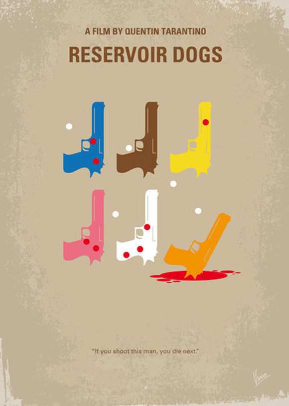 creative minimal poster of the Reservoir Dogs movie