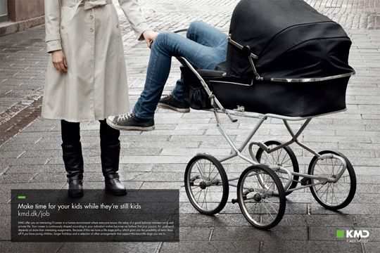 Public Awareness Print Ad 23 Print Ad - Grown Man on a Baby Carriage