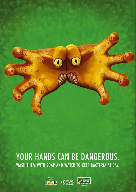 Public Awareness Print Ad 26 Print Ad - Monster Hands