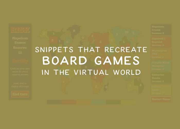 Snippets That Recreate Board Games in the Virtual World