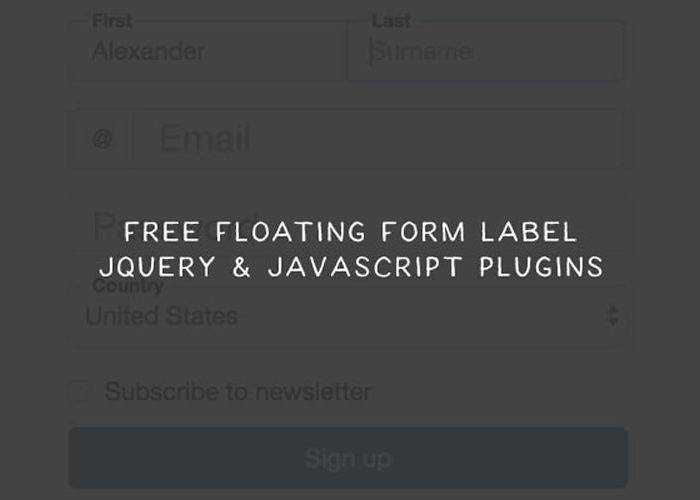 9 Free Floating Form Label jQuery & JavaScript Plugins float-thumb