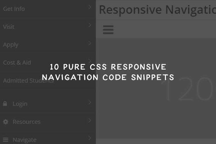 10 Pure CSS Responsive Navigation Code Snippets menu-thumb
