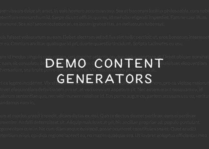 Start Fast with These Demo Content Generators