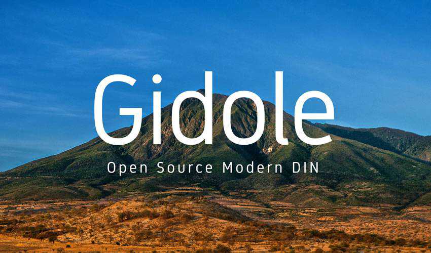 Gidole Open Source Modern DIN free minimal font design typecase typography