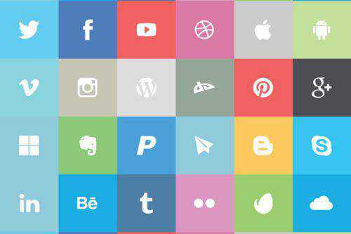 Free Flat Social Icon Set in AI, EPS & PNG Formats