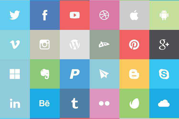 Free Flat Social Icon Set in AI, EPS & PNG Formats