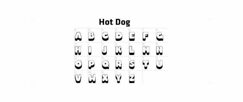Hot Dog Chunky 3d Free Font