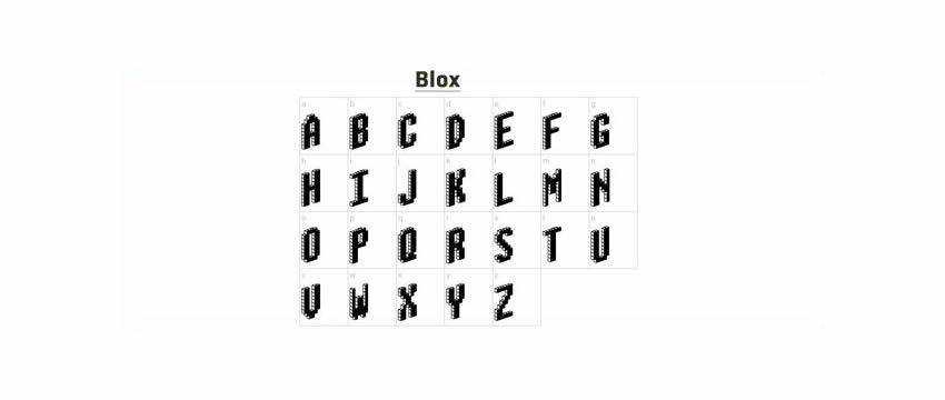 Blox Chunky 3d Free Font