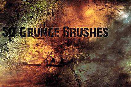 grunge distressed free photoshop brush pack set adobe