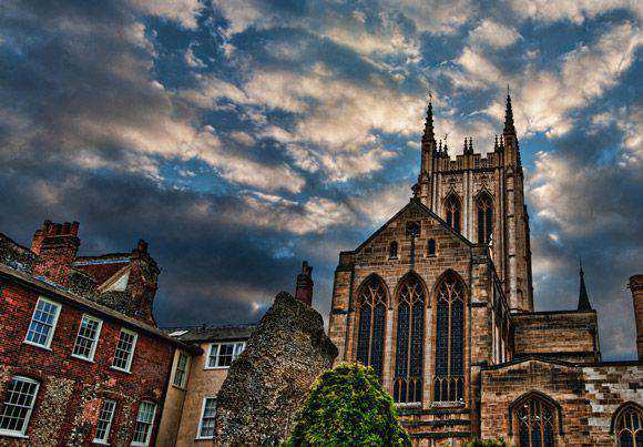 Bury St. Edmunds Cathedral is a fantastic example of Architectural hdr Photography