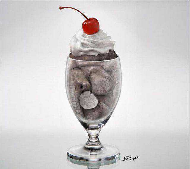Create an Elephant Sundae tutorial in Photoshop
