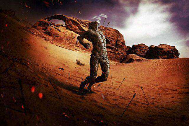 Dramatic Fisheye Spartan Scene tutorial in Photoshop
