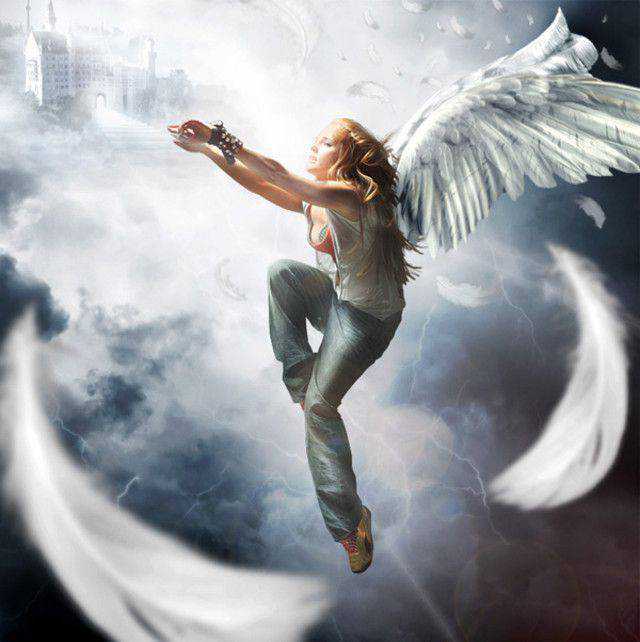 Complex Falling Angel Scene tutorial in Photoshop
