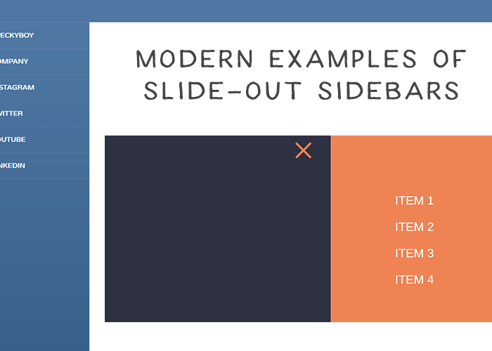 10 Modern Examples of Slide-Out Sidebars
