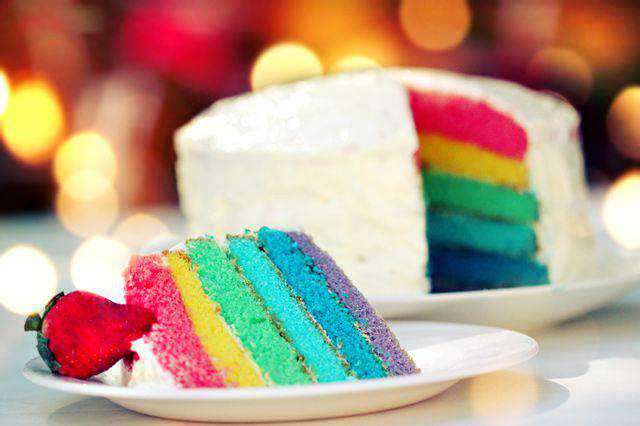 Rainbow Cake example of beautiful still life photography