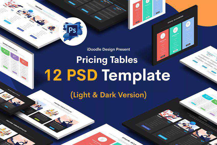 Download 20 Creative Pricing Page Designs For Web Inspiration PSD Mockup Templates