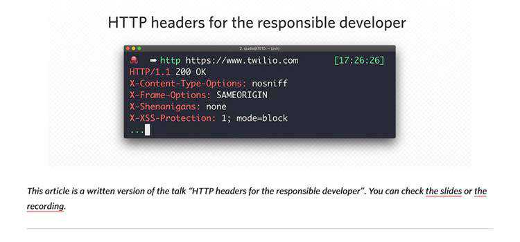 HTTP headers for the responsible developer
