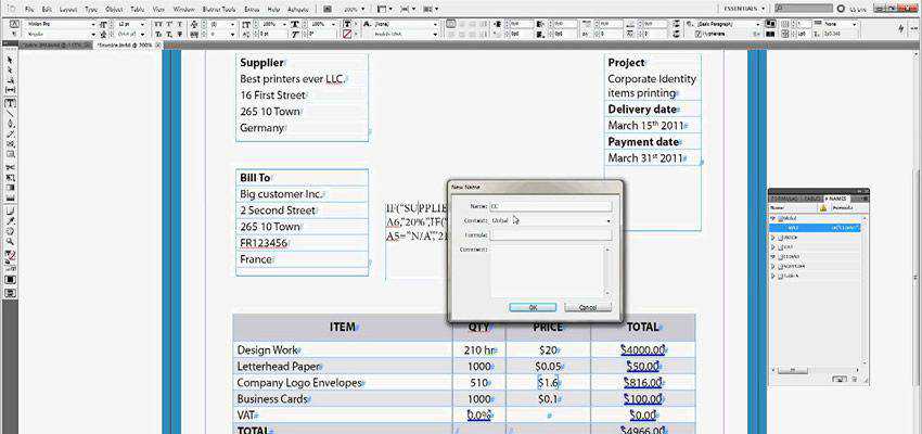 Active Tables adobe indesign plugin