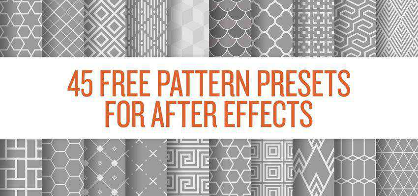 45 Free Pattern Presets For After Effects