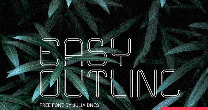 Easy - free outline font family