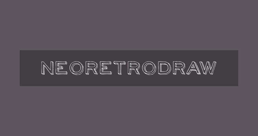 NeoRetroDraw - free outline font family