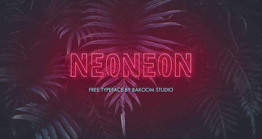 Neoneon - familia de fuentes de contorno gratis