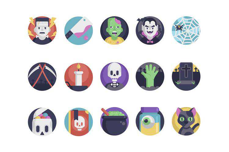 Free Halloween Icon Pack (50 Icons, SVG & PNG) haloween-icons