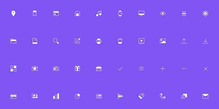 90 Free Line Solid Icons
