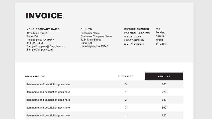 Easy Invoice Template Free from speckyboy.com