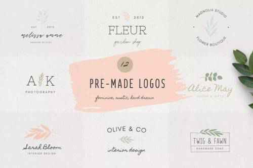 10 Free Collections of Feminine Logo Templates for Designers