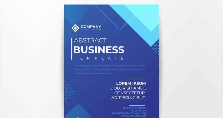 Abstract Business Flyer Template Photoshop PSD