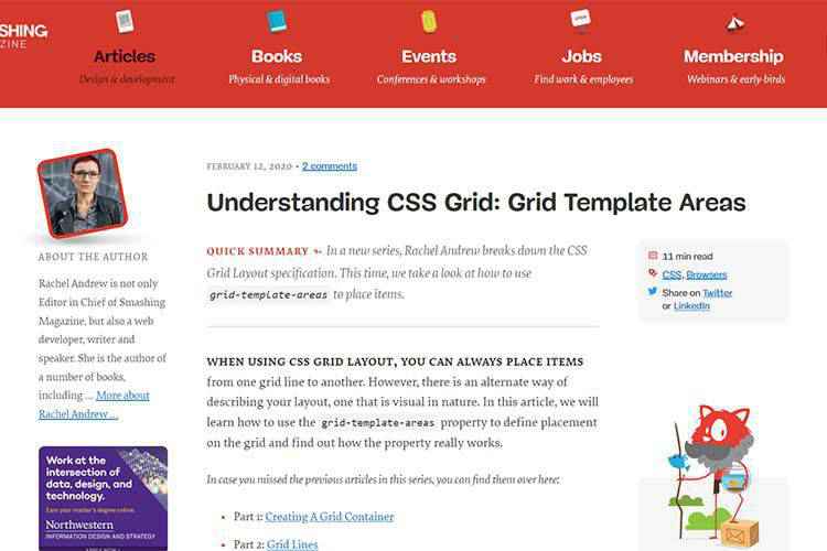 Example from Understanding CSS Grid: Grid Template Areas