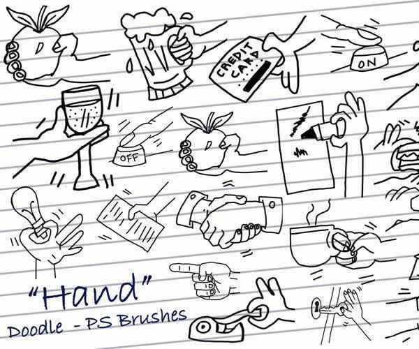 scribble Hand doodle sketch photoshop brush free