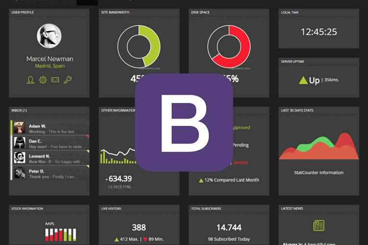 Example from 20 Free Bootstrap Admin & Dashboard Templates