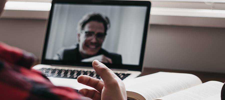 People on a video conference.