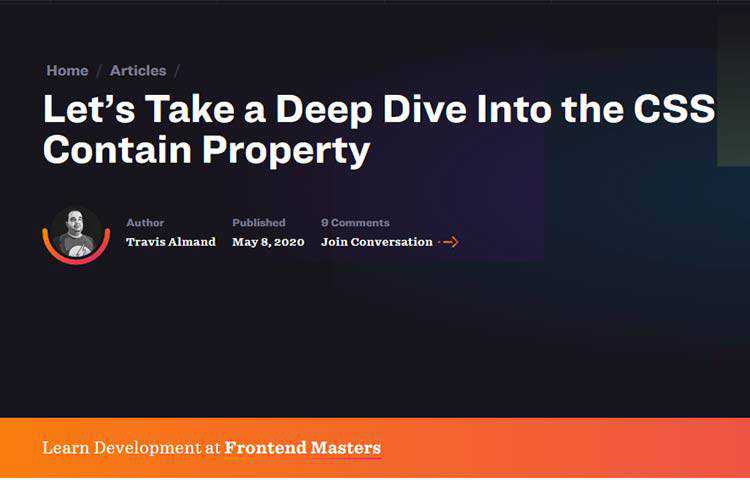 Example from Let’s Take a Deep Dive Into the CSS Contain Property