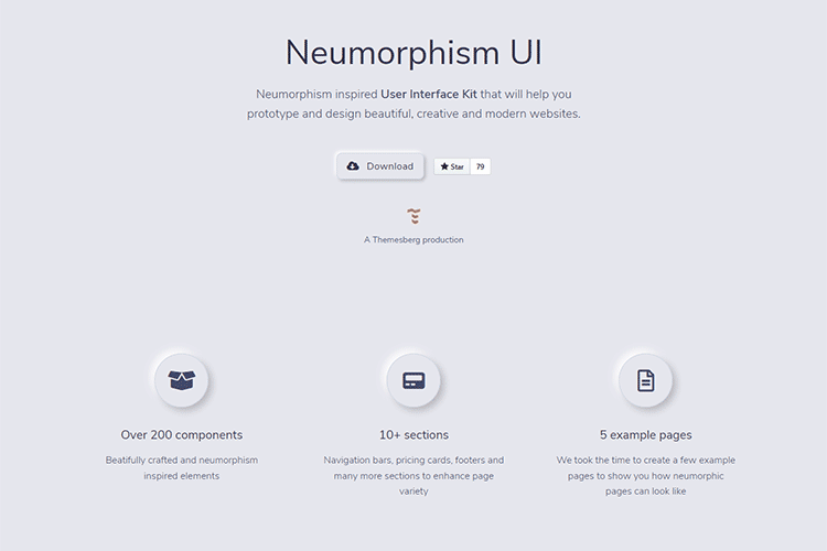 Example from Neumorphism UI