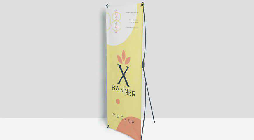 Realistic Banner Photoshop PSD Mockup Template