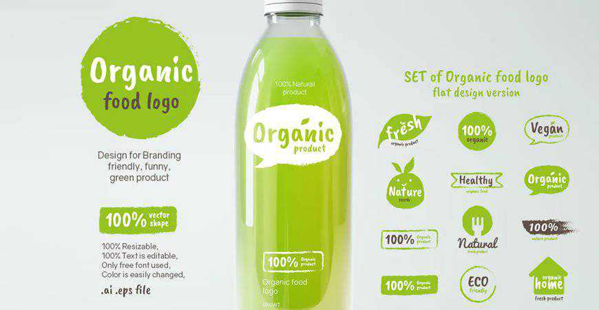 Organic Logo Templates food drink eat