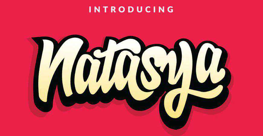 Natasya Hand-Lettering logo font typeface logotype