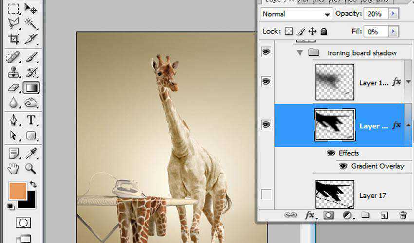 Undressing a Giraffe in Photoshop tutorial