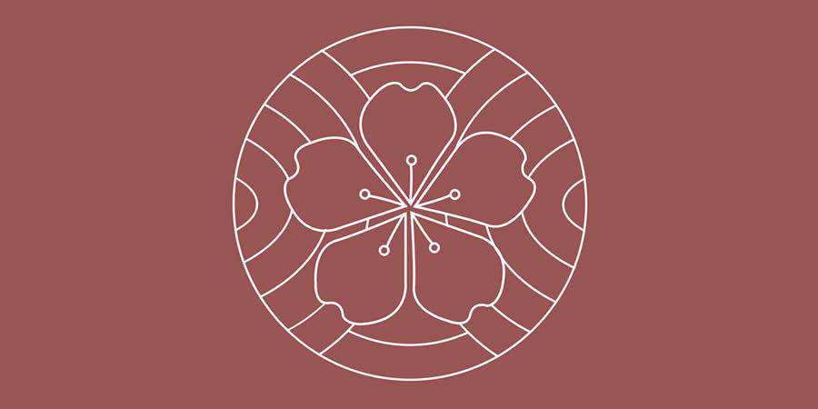 Cherry Blossom Healing Arts symmetrical logo design inspiration